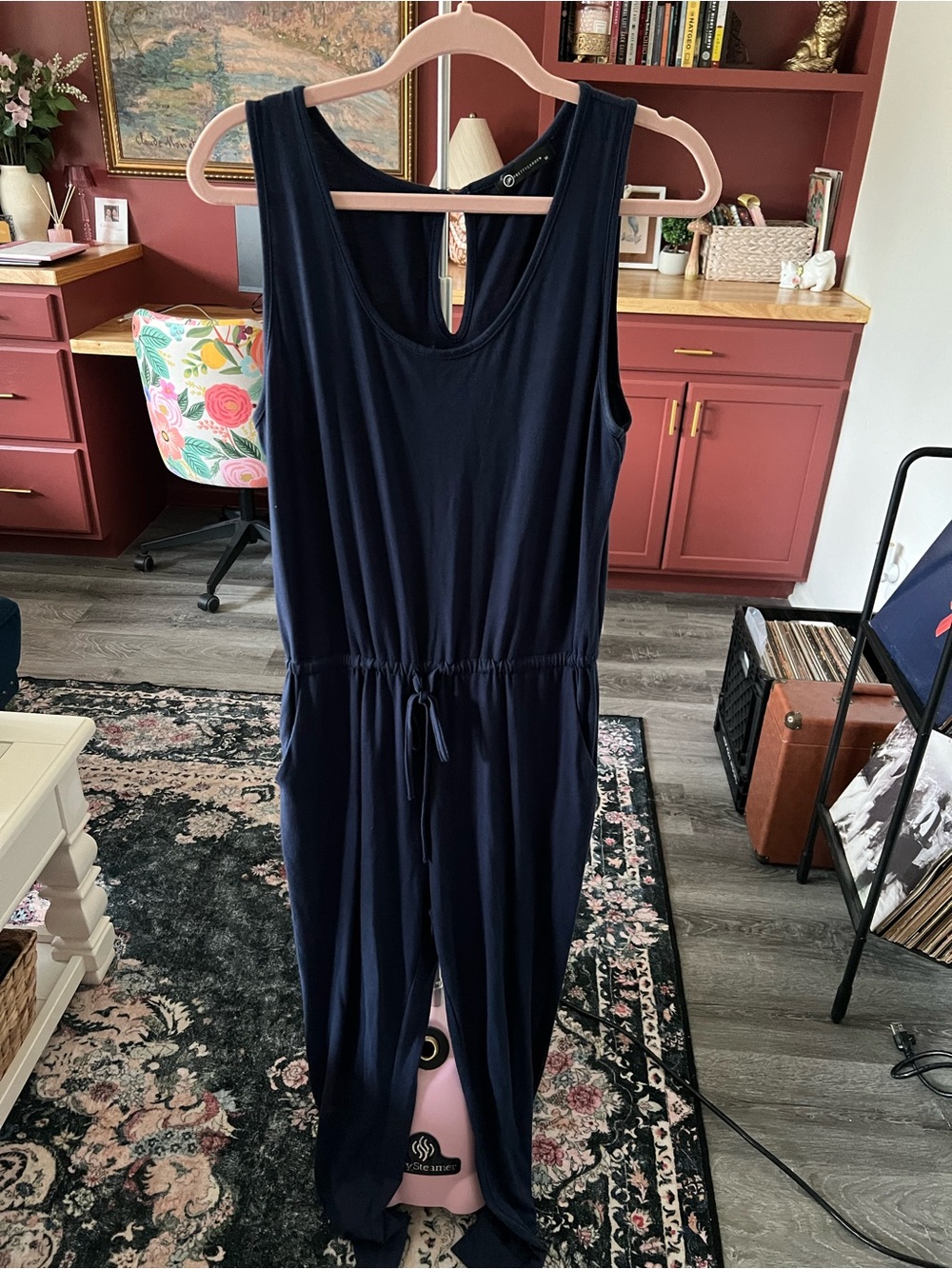 PrettyGarden Sleeveless Drawstring Jumpsuit